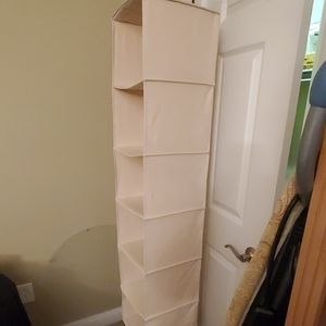 Six tier shelve hanging closet organization, EUC